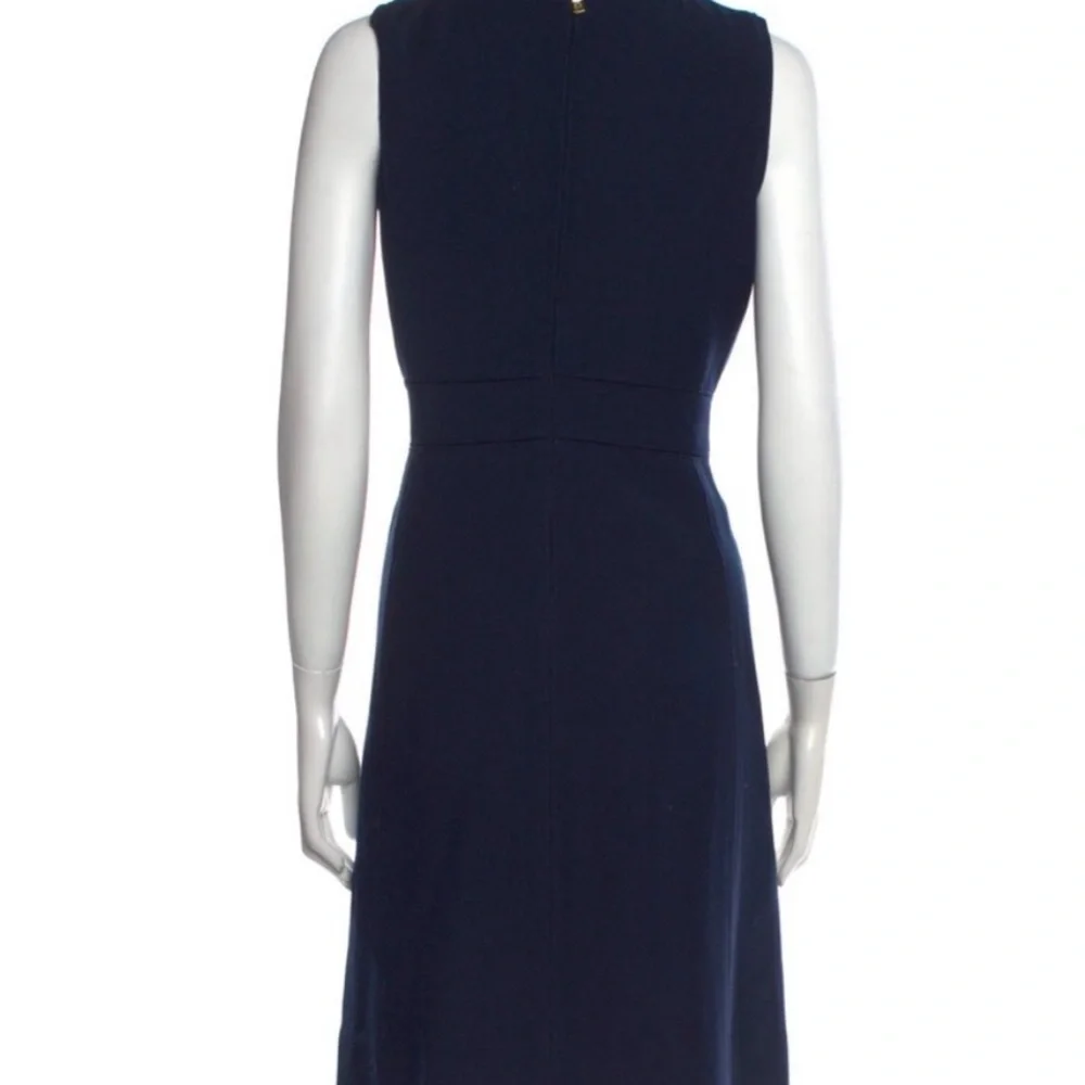 Tory Burch Blue with Gold Hardware with Embossment Dress EUC Size 4 - Picture 3 of 11